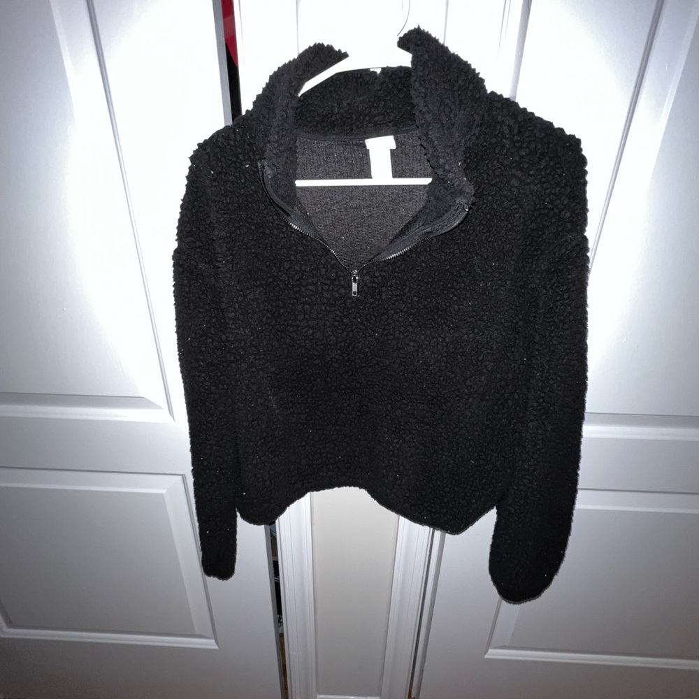 Fleece puffer pullover